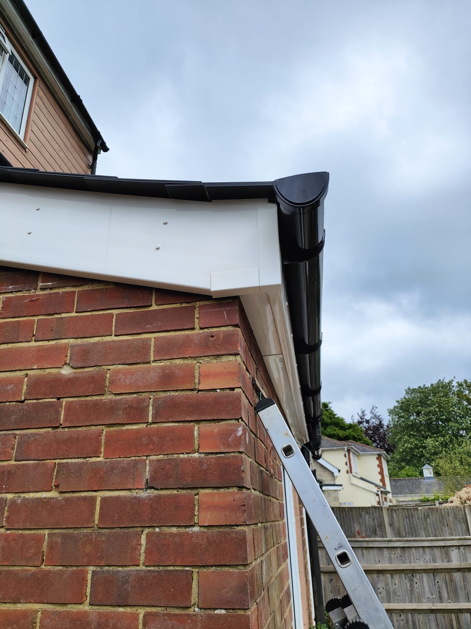 Fascia and soffits on an extension